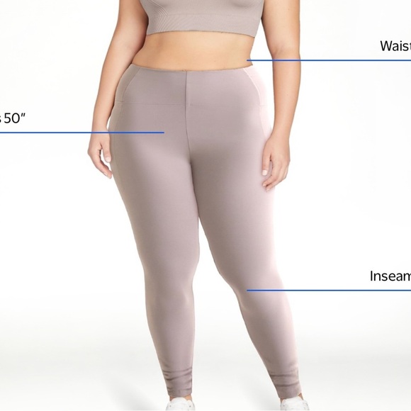 Avia Women's Taupe High-Waisted Leggings NWT - Picture 2 of 5